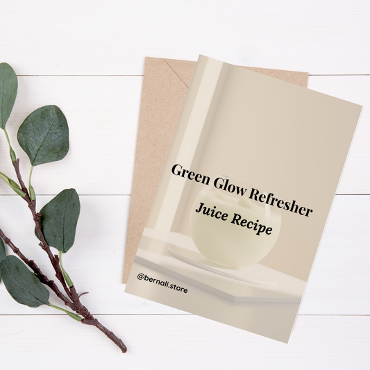 Green Glow Refresher – DIY Juice Recipe for Clear Skin & Hair Health (Digital Download)