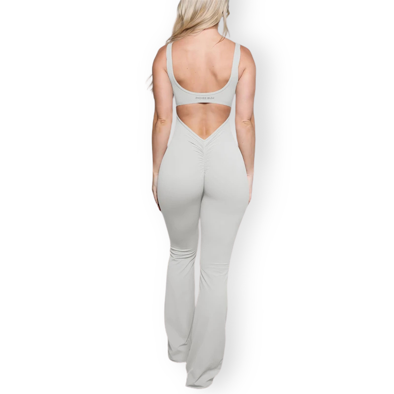 V-Back Flare Jumpsuit – Sculpting, Stylish & Booty-Enhancing
