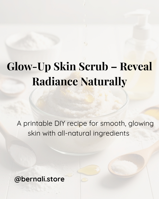 Instant Glow Natural Scrub Recipe – Downloadable Beauty Printable
