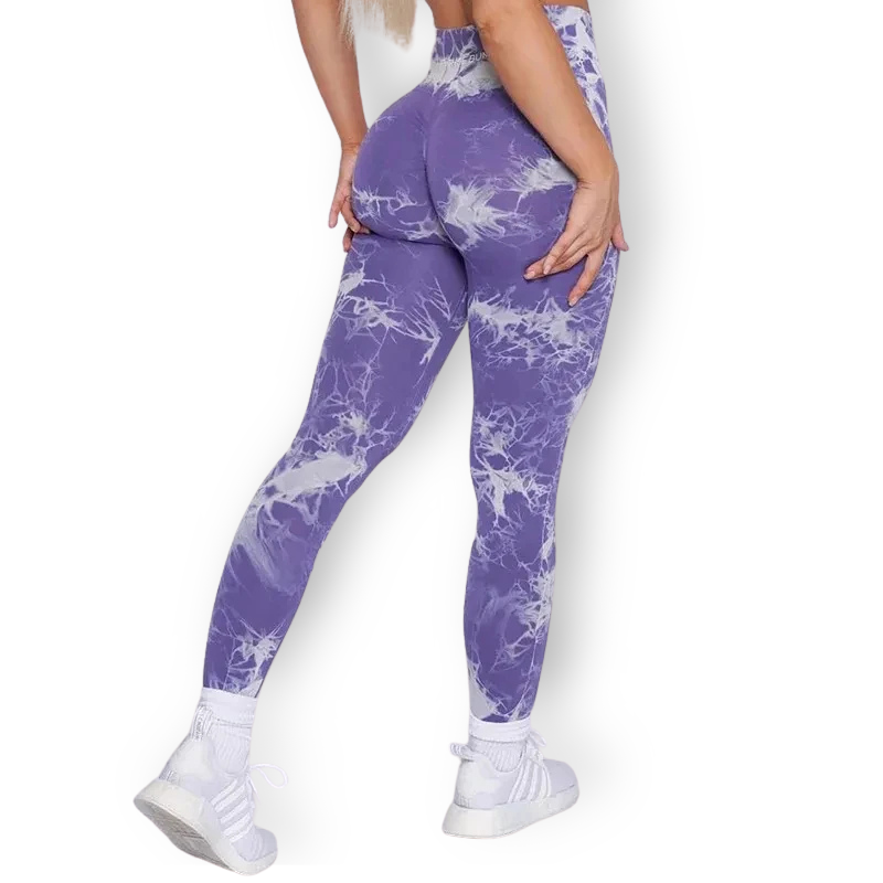 Seamless Tie-Dye Leggings – High-Waist, Scrunch Butt & Squat-Proof
