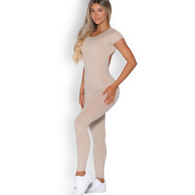 Open-Back Seamless Bodysuit – Sculpting, Breathable & Ultra-Stretchy